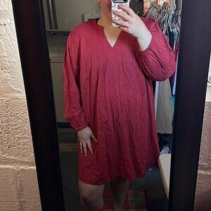 Old Navy Red Long Sleeve Dress